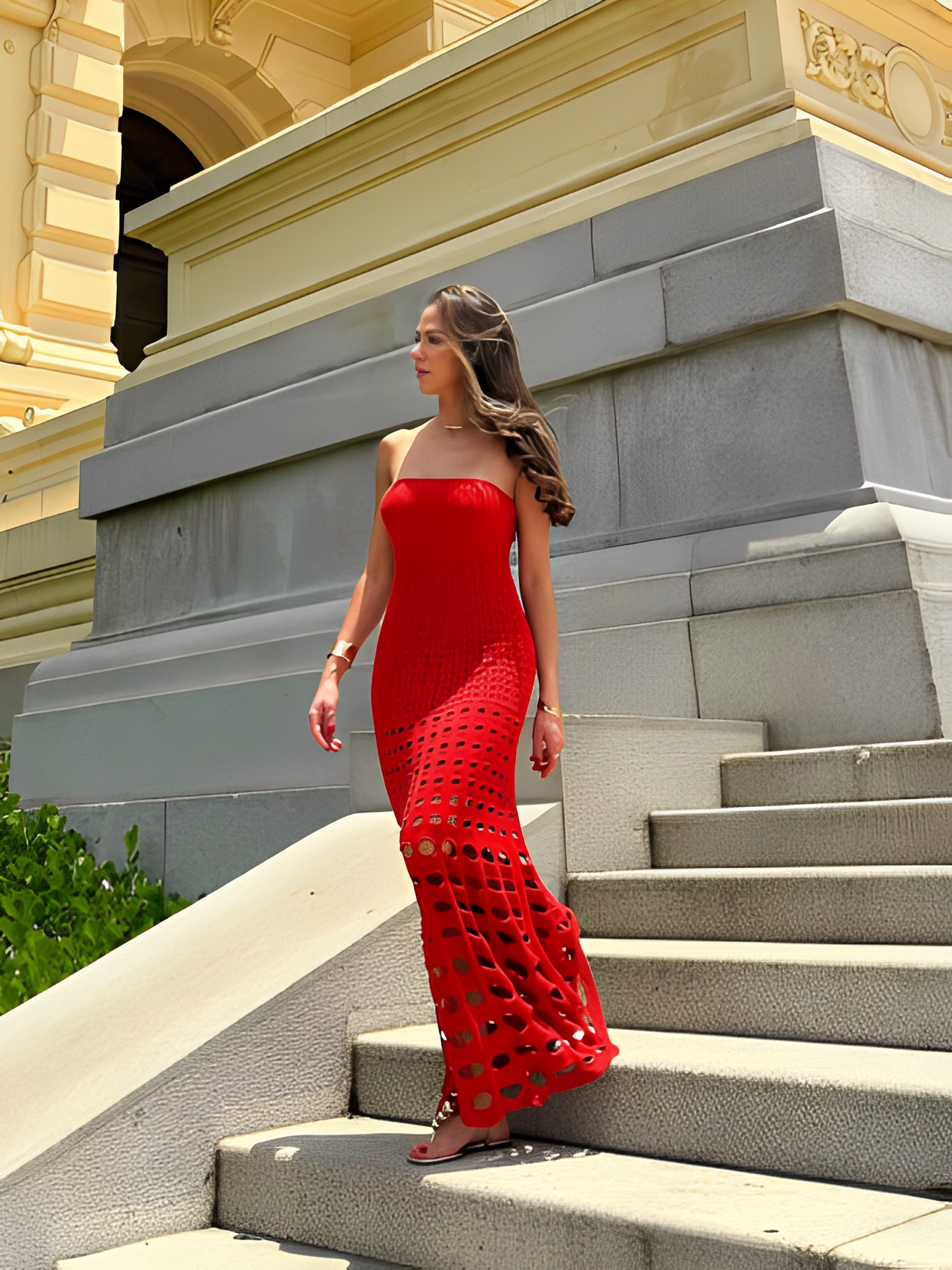 Vestido Feminino Longo Tomara que Caia com Modelagem Sereia - Serena