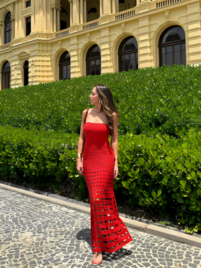 Vestido Feminino Longo Tomara que Caia com Modelagem Sereia - Serena